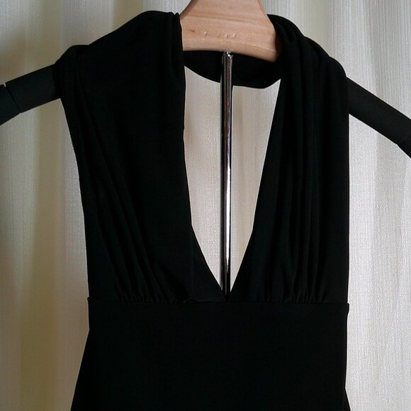 Dynamite Plunge Neck Black Bodysuit in Size XS - Picture 2 of 3